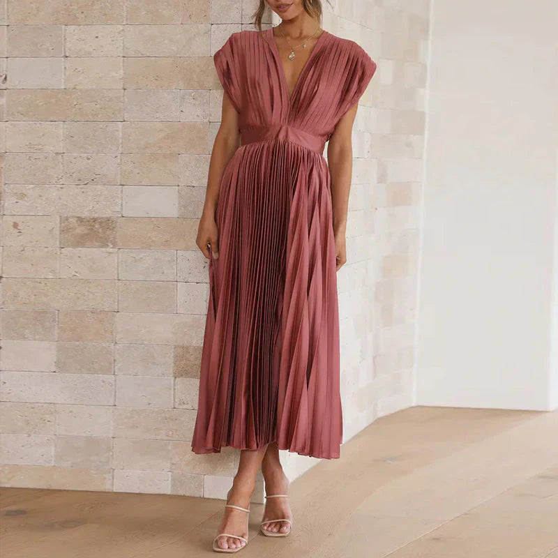 Elegant V-Neck Dress for Women