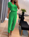 Elegant and Comfortable 2-Piece Trouser and Top Set for Women - Phine