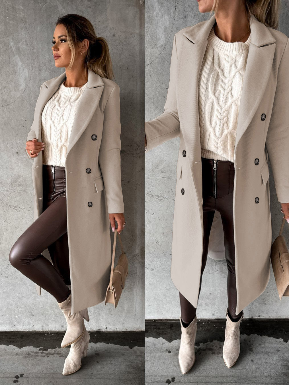 Elegant and Comfortable Long Coat for Women - Jesse