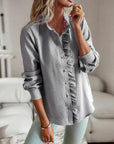Elegant blouse with long sleeves and cuff collar - Froukje
