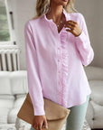 Elegant blouse with long sleeves and cuff collar - Froukje