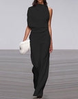 Elegant jumpsuit with high collar - Isabel