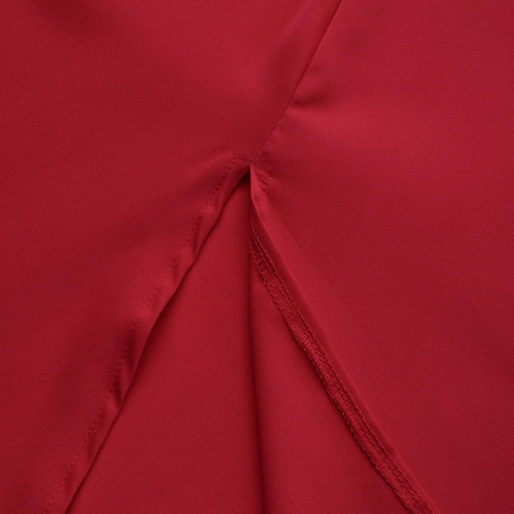 Elegant red dress for spring and summer