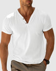 Eligio - Knitted T-Shirt with Button