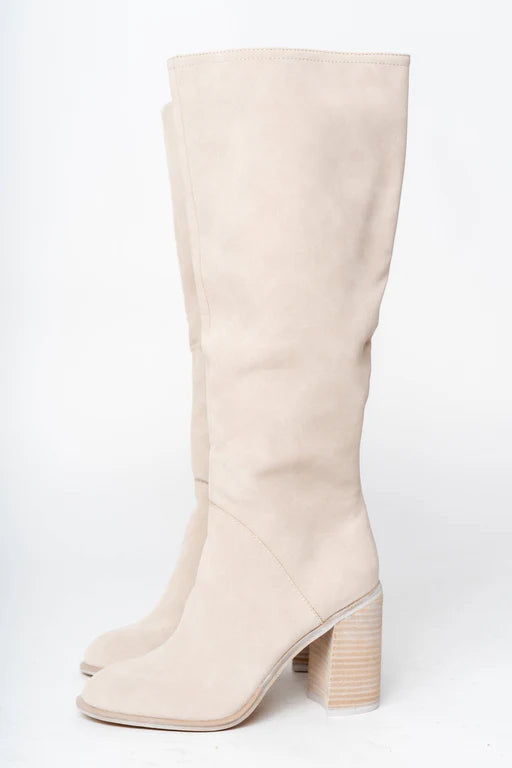Elisabetta - Beige High Boots for Women