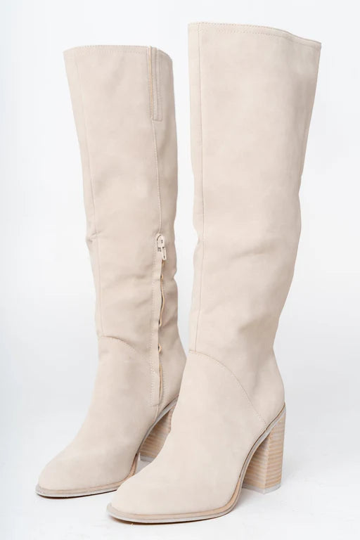 Elisabetta - Beige High Boots for Women