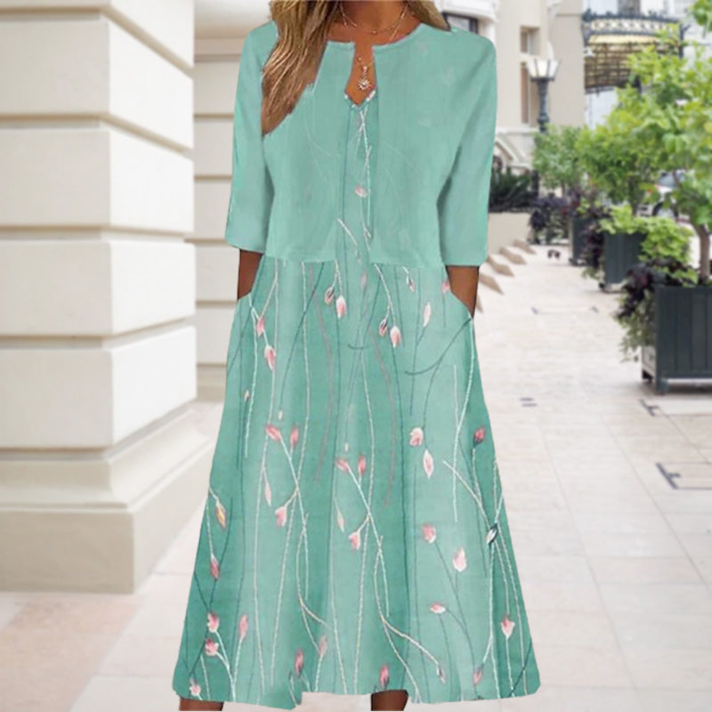 Elvina – Two-Piece Midi Floral Dress
