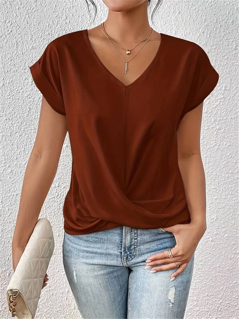 Elysia - Casual Short Sleeve T-Shirt for Women