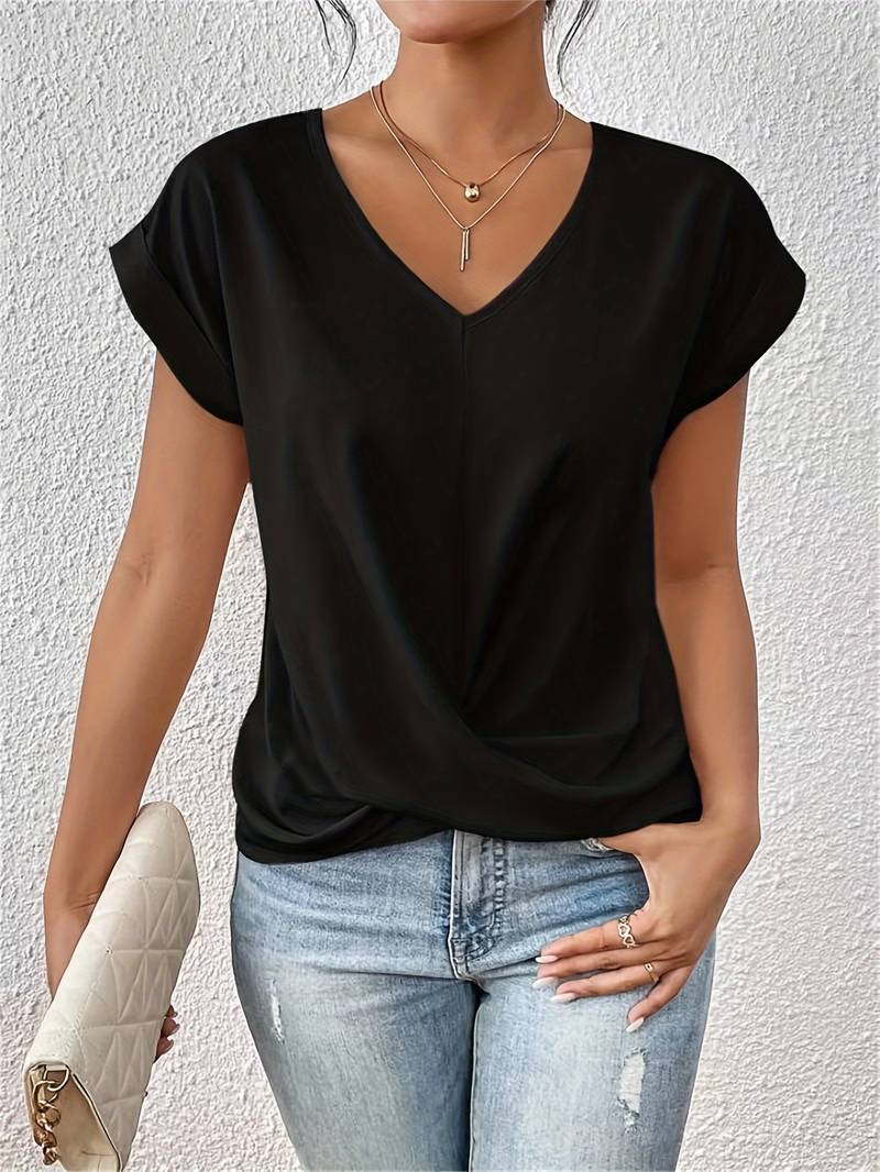 Elysia - Casual Short Sleeve T-Shirt for Women