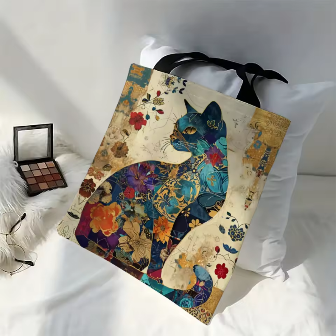 Feline - Large Capacity Cat Pattern Tote Bag