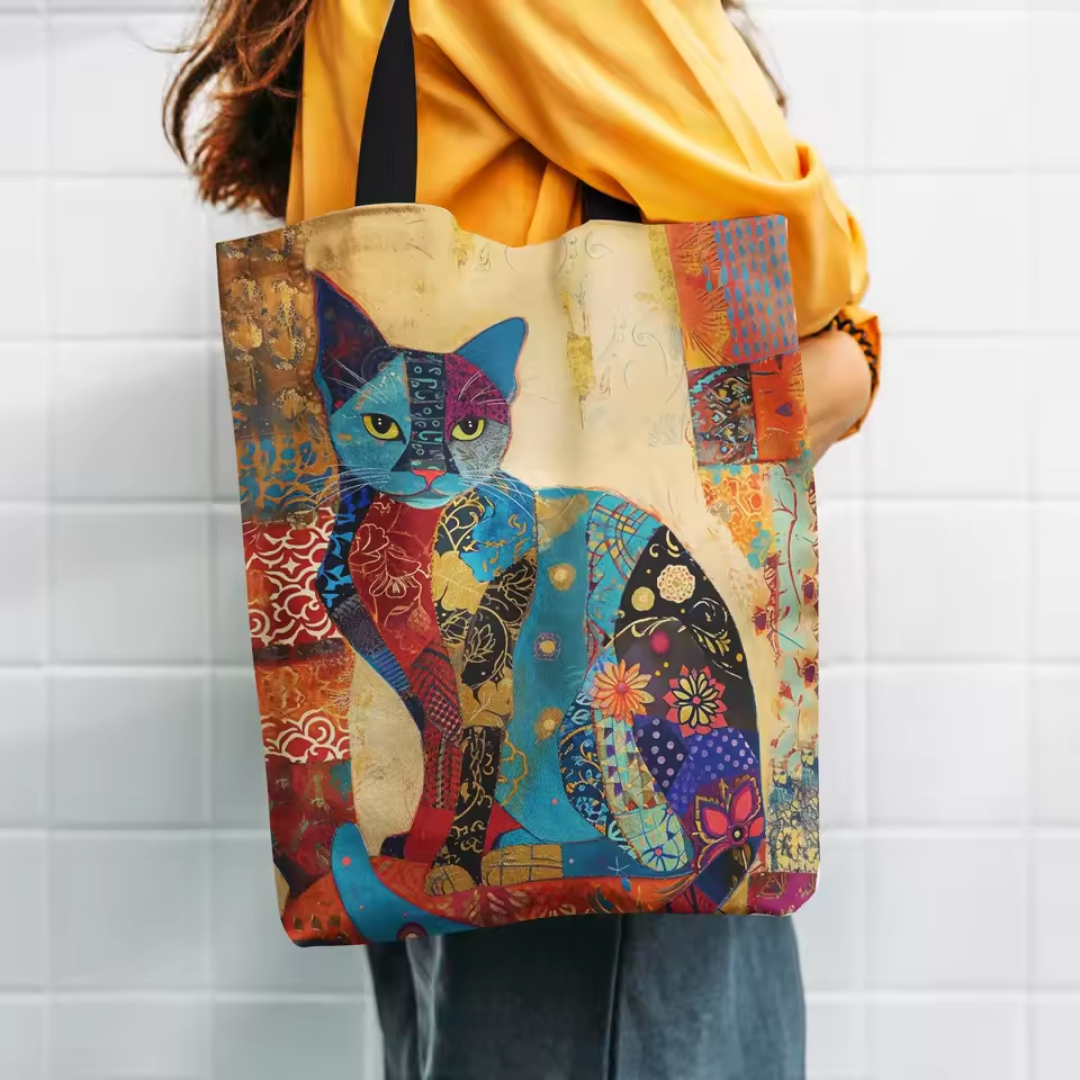 Feline - Large Capacity Cat Pattern Tote Bag