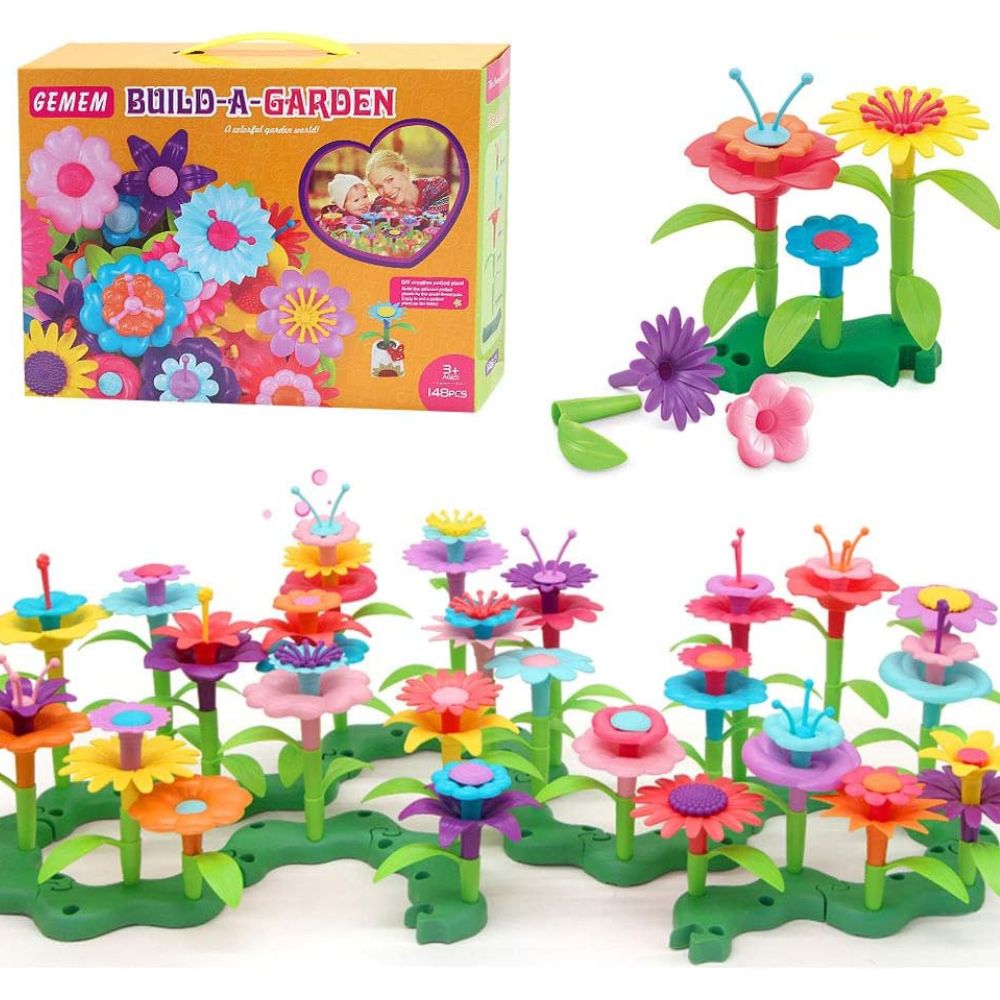 Flower Garden Construction Set (46 pieces) | Stimulate Creativity &amp; Love of Nature