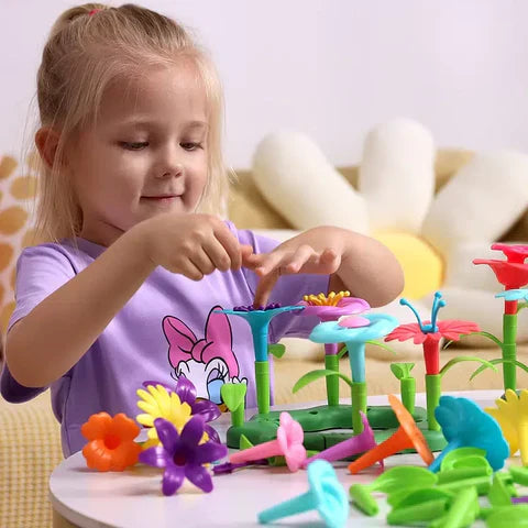 Flower Garden Construction Set (46 pieces) | Stimulate Creativity &amp; Love of Nature