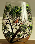 Four Seasons Tree Wine Glasses - Hand Painted Art