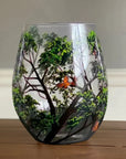 Four Seasons Tree Wine Glasses - Hand Painted Art