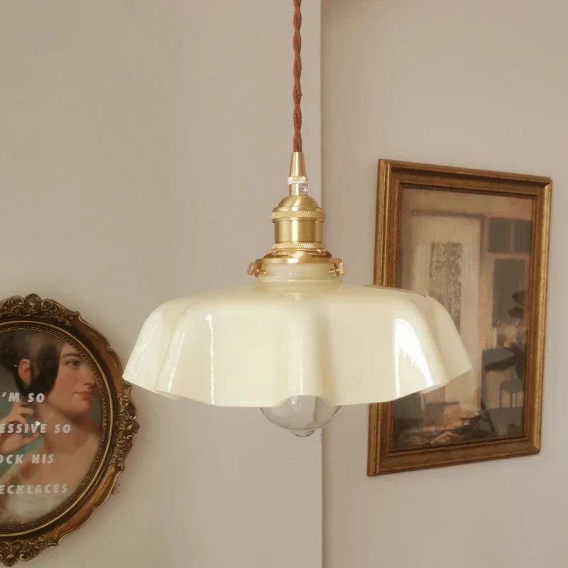 French Brass Pendant Lamp - BrassChic