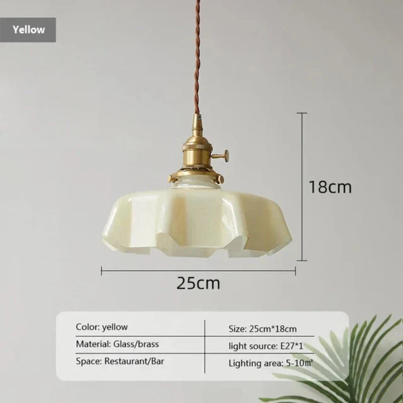 French Brass Pendant Lamp - BrassChic