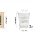 FunDrinks - Wooden Tumbling Tower Drinking Game with 4 Glasses
