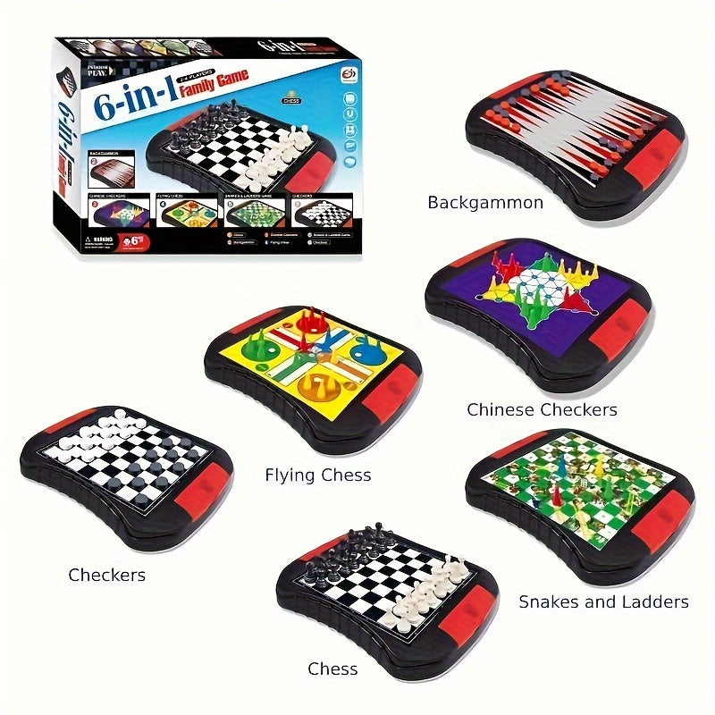 FunPlay - 6-in-1 Magnetic Board Game for the Whole Family