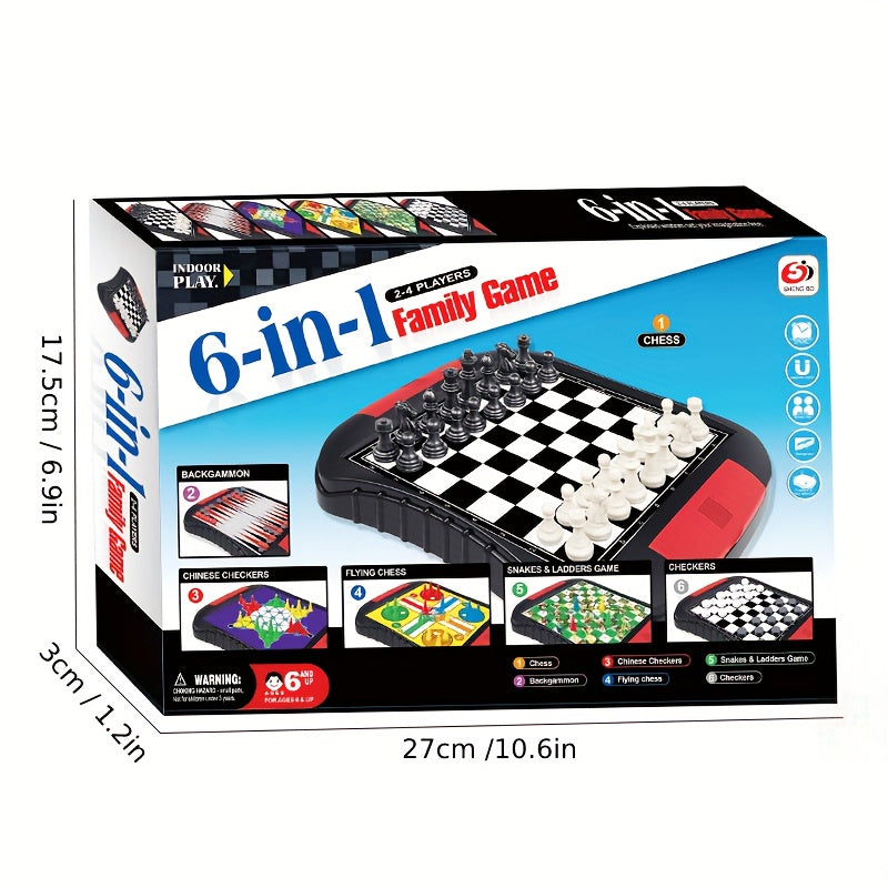 FunPlay - 6-in-1 Magnetic Board Game for the Whole Family