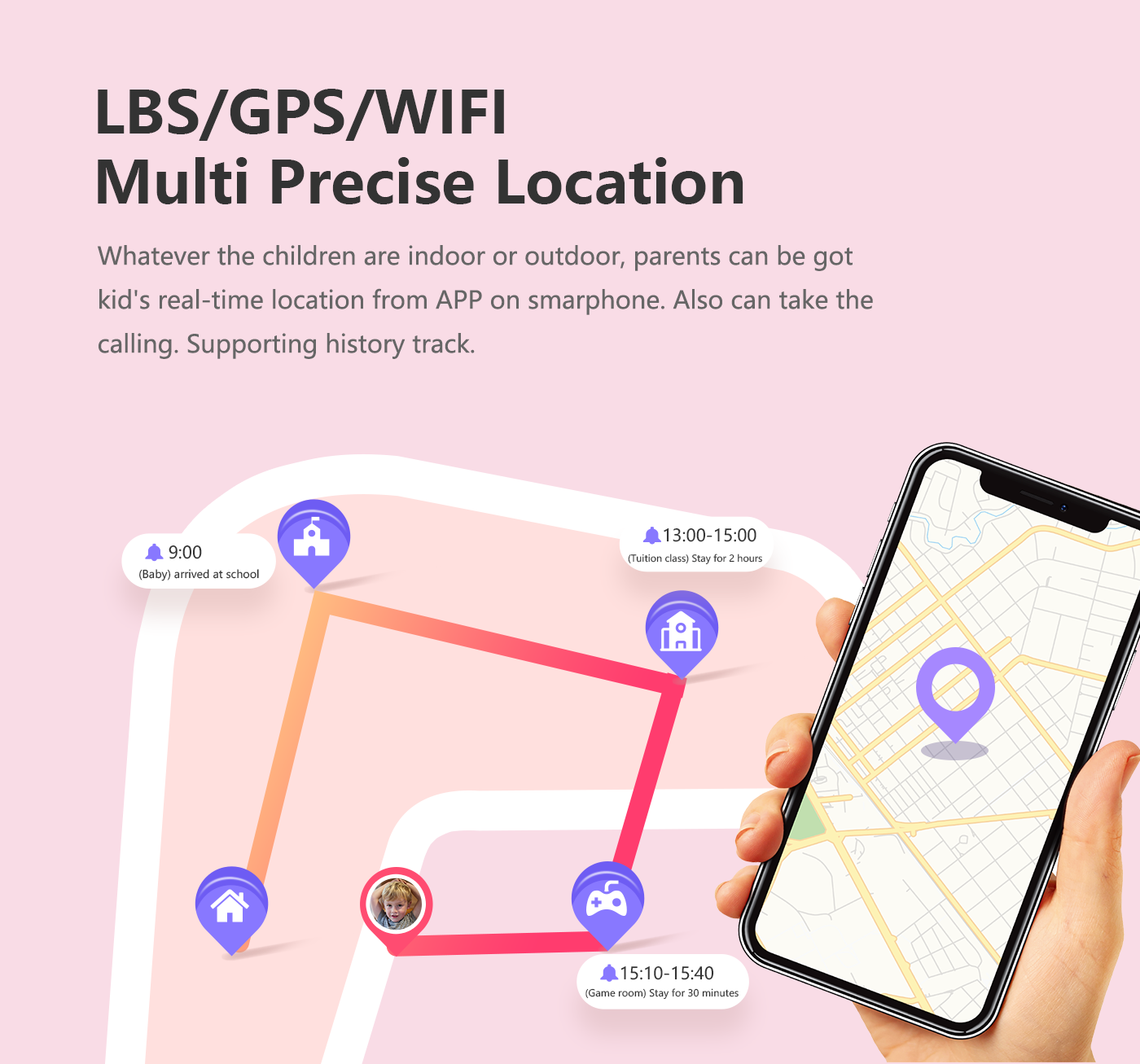 GPS Children's Watch with GPS - WiFi and Video Call Function