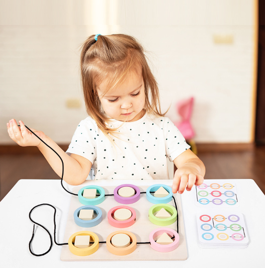 Geometric Lacing Board - Enhance Learning and Creativity