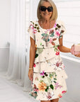 Gilla - Multi Plant Cascading Floral Dress