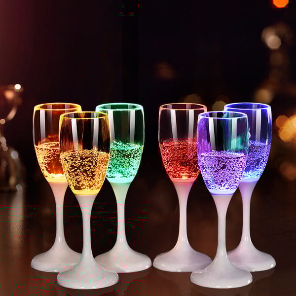 GlowVino – LED Light-Up Wine and Champagne Glasses