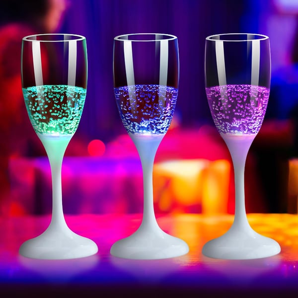 GlowVino – LED Light-Up Wine and Champagne Glasses