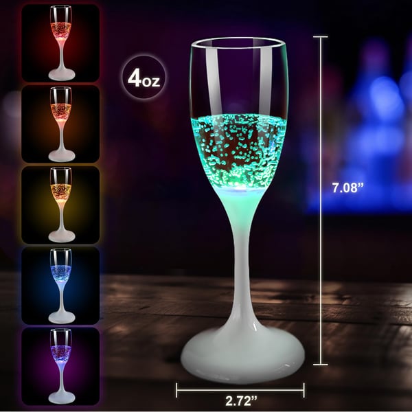 GlowVino – LED Light-Up Wine and Champagne Glasses