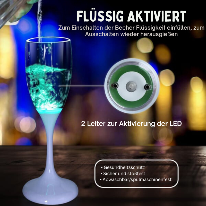 GlowVino – LED Light-Up Wine and Champagne Glasses