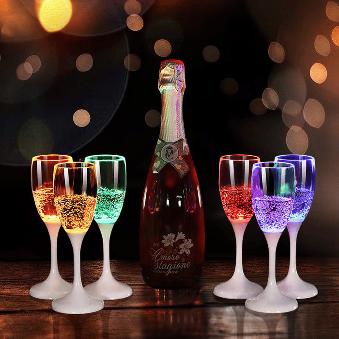 GlowVino – LED Light-Up Wine and Champagne Glasses