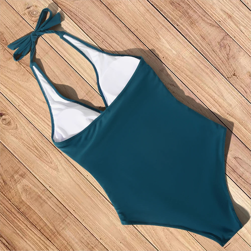 Halter Neck Ladies' Swimsuit - Comfortable and Stylish
