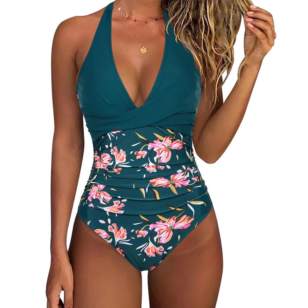 Halter Neck Ladies' Swimsuit - Comfortable and Stylish