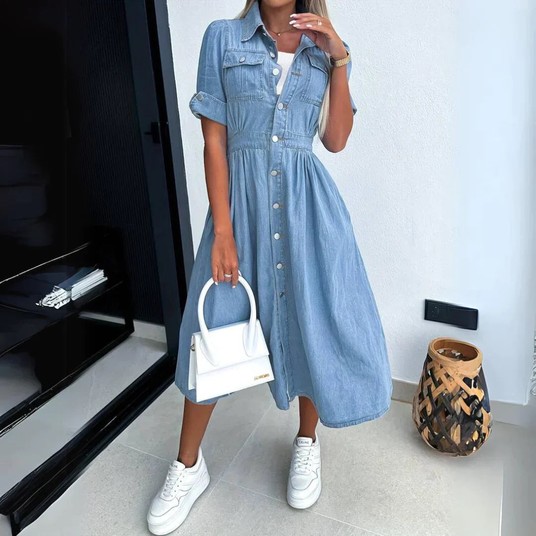 Heleena - Trendy Denim Dress