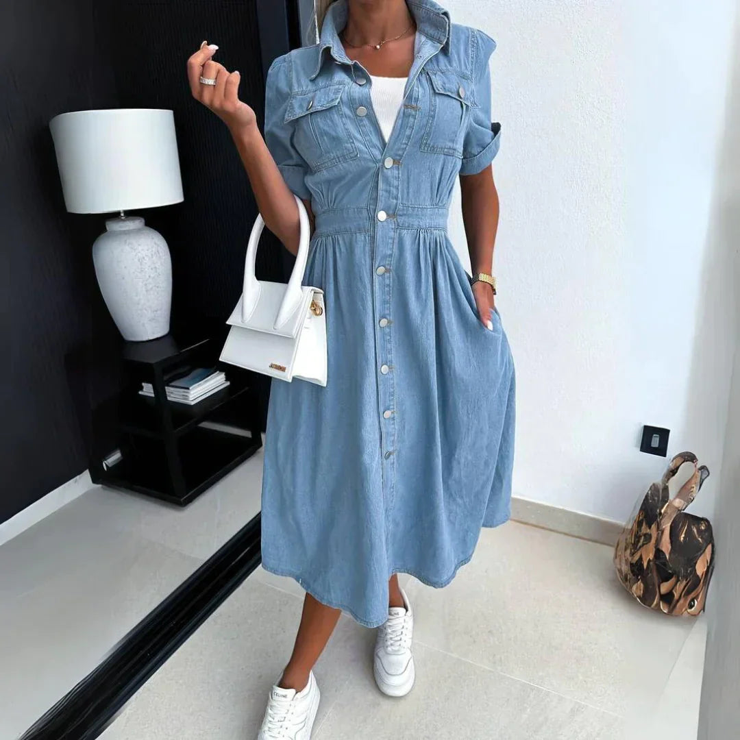 Heleena - Trendy Denim Dress