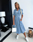 Heleena - Trendy Denim Dress