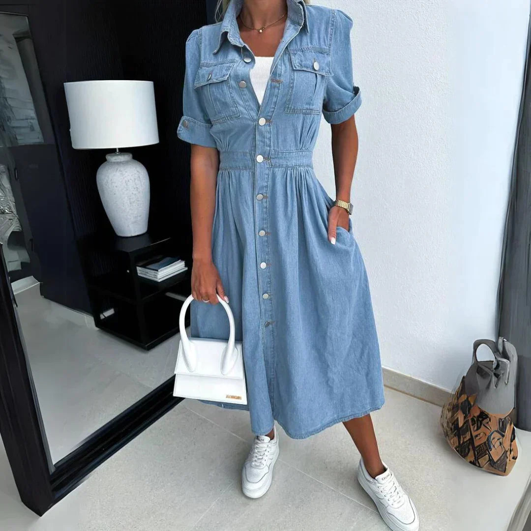 Heleena - Trendy Denim Dress