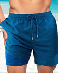 Trendy swim shorts with lining and phone pocket - Cesar