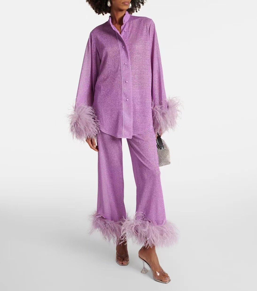 Ilonka - Elegant Feather Collar Set