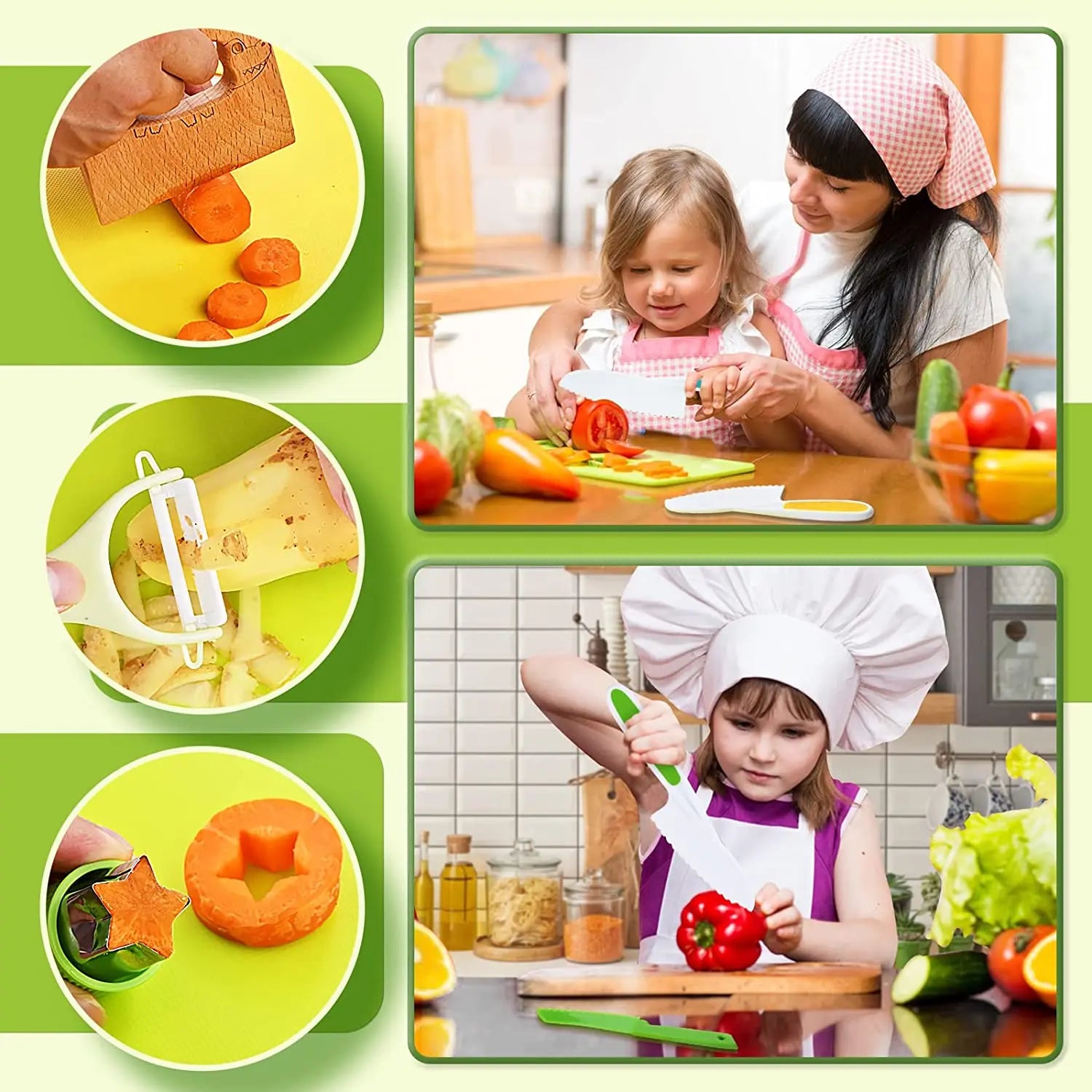 Junior Chef Set - Safety in the kitchen - Children's cutting set