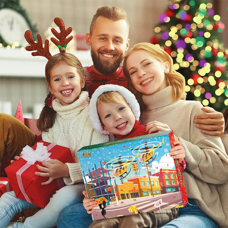 KidzConstruct - Construction Vehicles Play Set Advent Calendar Educational and Creative