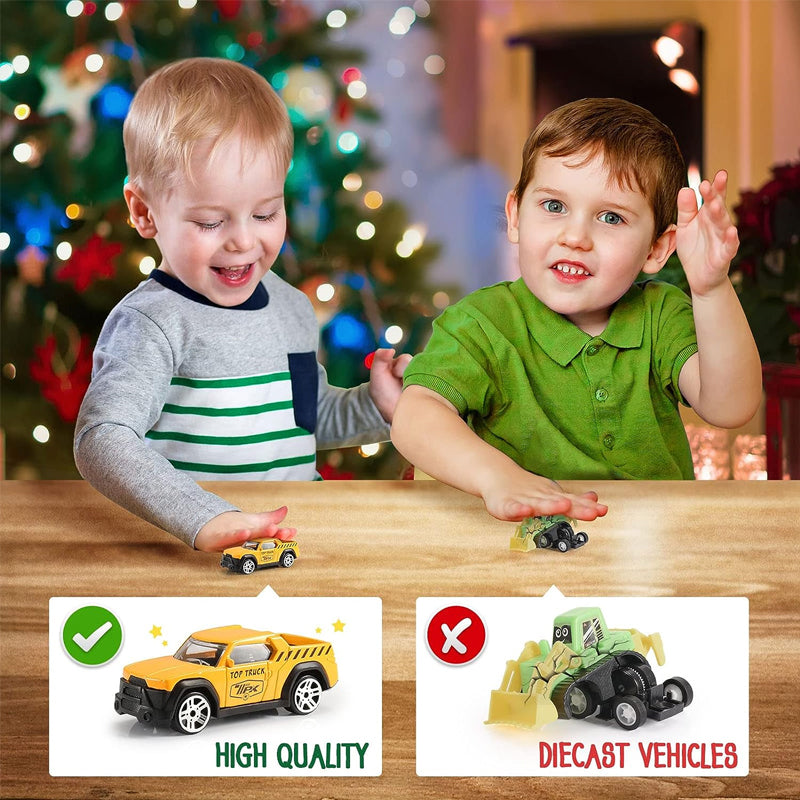 KidzConstruct - Construction Vehicles Play Set Advent Calendar Educational and Creative