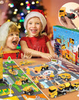 KidzConstruct - Construction Vehicles Play Set Advent Calendar Educational and Creative