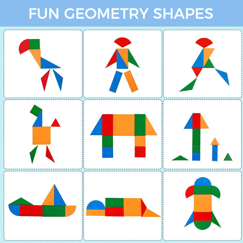 KinderCreatief - Montessori Wooden Sorting Game for Shape and Colour Recognition