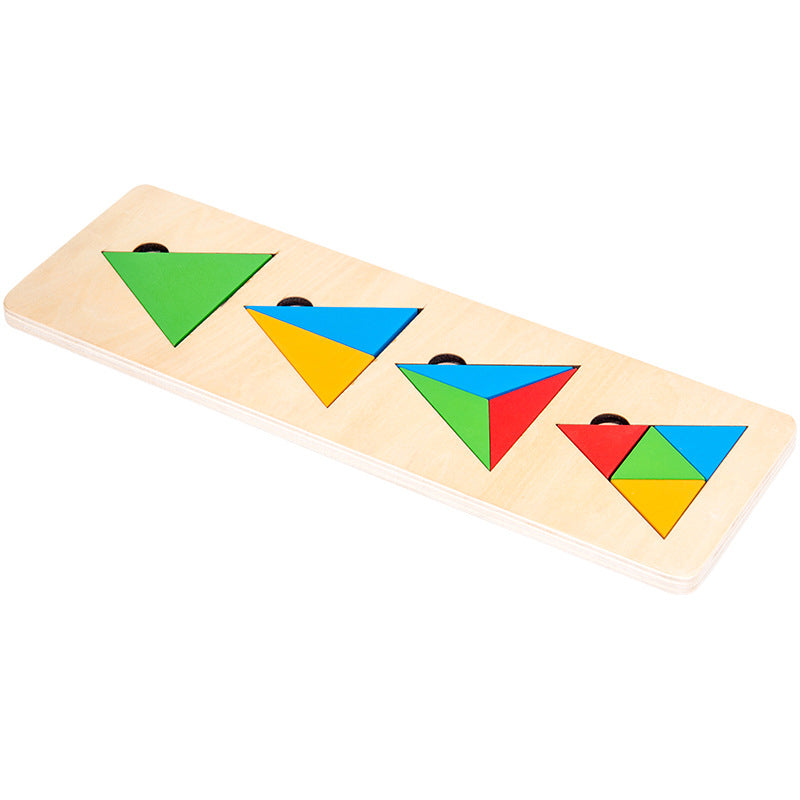 KinderCreatief - Montessori Wooden Sorting Game for Shape and Colour Recognition