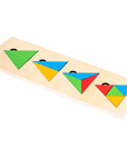 KinderCreatief - Montessori Wooden Sorting Game for Shape and Colour Recognition