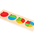 KinderCreatief - Montessori Wooden Sorting Game for Shape and Colour Recognition