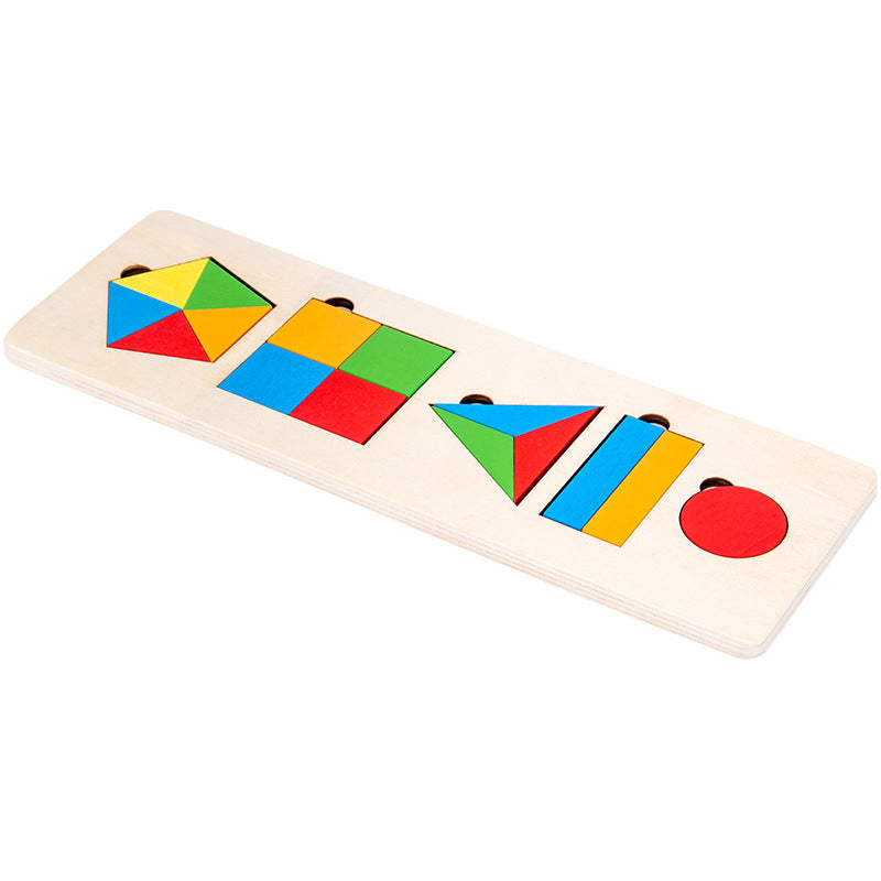 KinderCreatief - Montessori Wooden Sorting Game for Shape and Colour Recognition