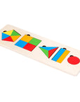 KinderCreatief - Montessori Wooden Sorting Game for Shape and Colour Recognition